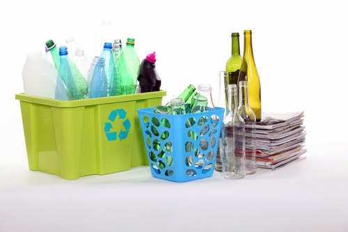 Construction site with waste materials